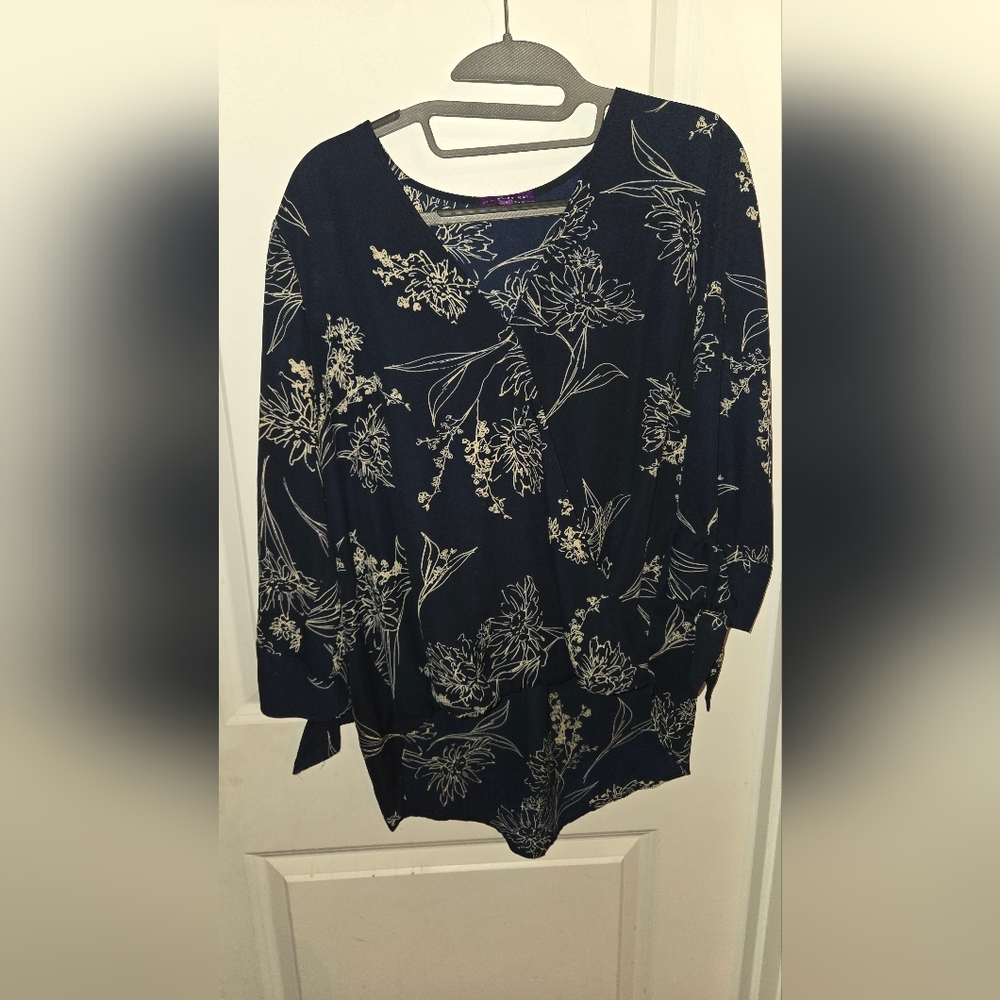 West Kei Black Floral Top